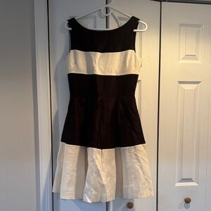 Kate Spade Black and White Striped Mini Dress
